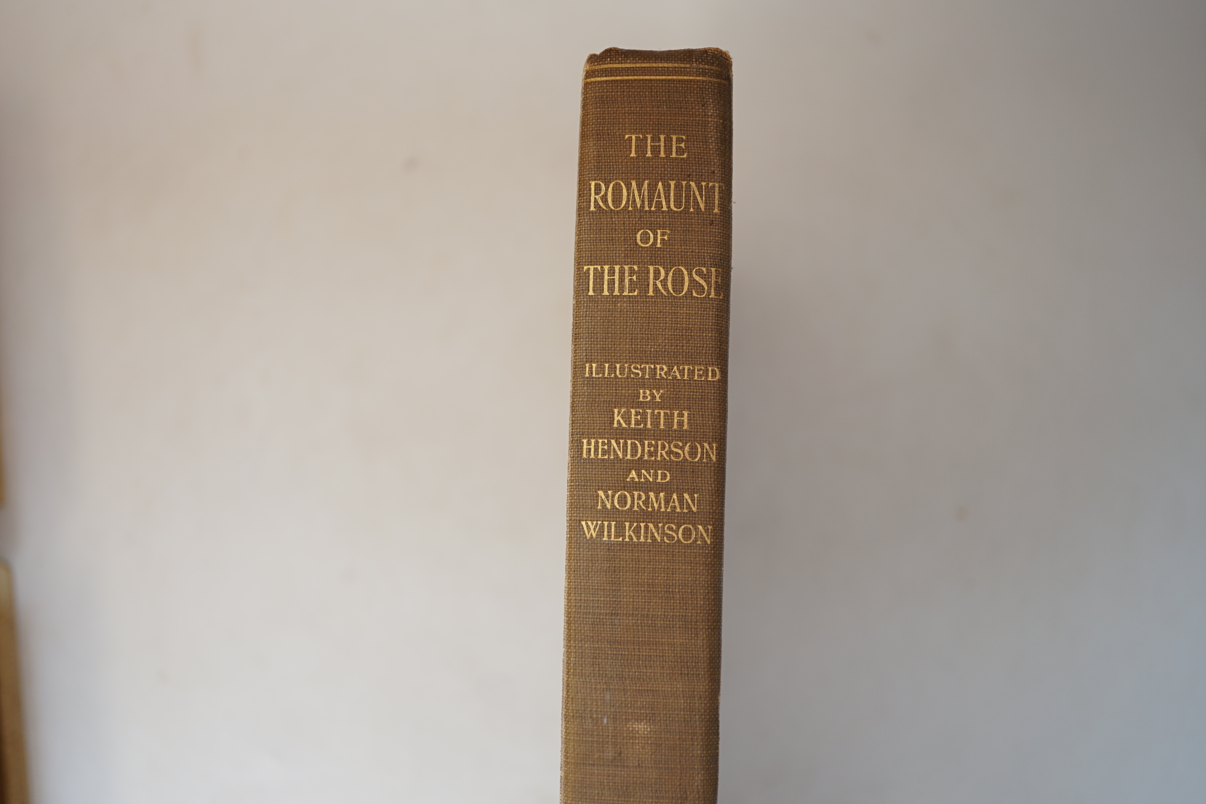 [Lorris, Guillaume de], Chaucer, Geoffrey (translator) - The Romaunt of the Rose, title and first page in red and black, 20 mounted colour plates by Keith Henderson and Norman Wilkinson, ink inscription on front free end